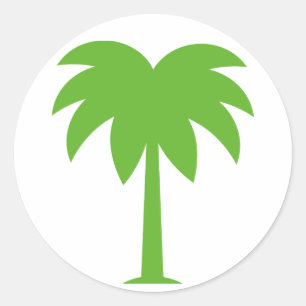 Palmboomstickers Ronde Sticker