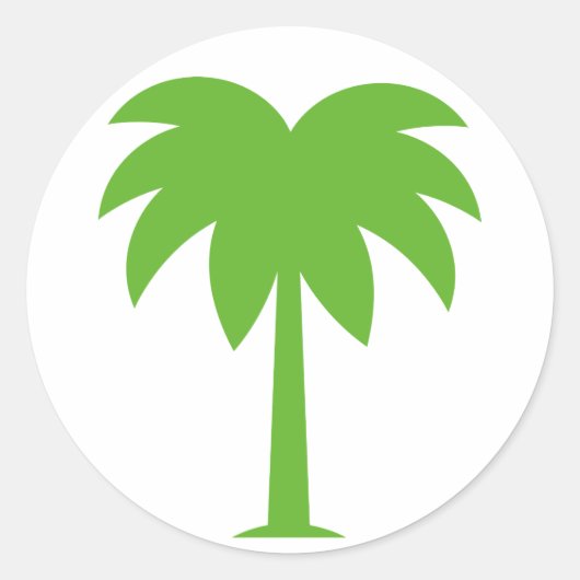 Palmboomstickers Ronde Sticker (Voorkant)