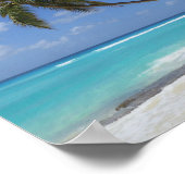 Palmboomstrand Caribische Barbados Poster (Hoek)