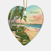 Palmboomstrand Keramisch Ornament (Links)