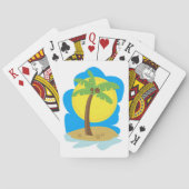 Palmboomstrand Pokerkaarten (Achterkant)