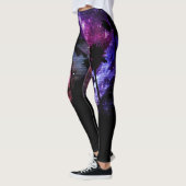 Palmboomstrand, ruimte sterrenstelsel, Leggings (Links)