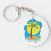 Palmboomstrand Sleutelhanger (Voorkant)