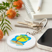 Palmboomstrand Sleutelhanger