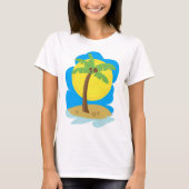Palmboomstrand T-shirt (Voorkant)