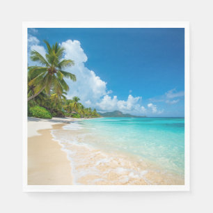 Palmboomstrand Tropische Oceaan Servet