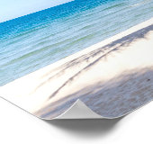Palmboomstrand tropische zomerfoto poster (Hoek)