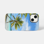 Palmboomstrandifoon iPhone Hoesje (Achterkant horizontaal)