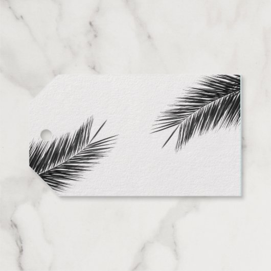 Palmboomtak Cadeaulabels (Achterkant (horizontaal))