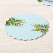 Palmboomtak Kartonnen Onderzetters (Gekanteld)