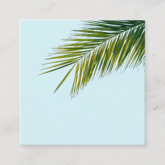 Palmboomtak Vierkante Visitekaartje (Voorkant)
