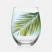 Palmboomtak Wijnglas Zonder Voet (Achterkant)