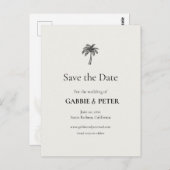 Palmboomtypografie Schoon Eenvoudig Opslagbericht Briefkaart (Voorkant / Achterkant)