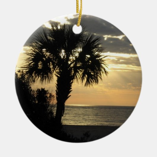 Palmboomversiering Keramisch Ornament (Voorkant)