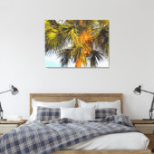 Palmboomvertakkingen, namiddag zon canvas afdruk (Insitu (Slaapkamer))