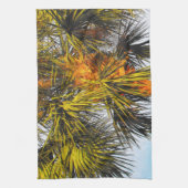 Palmboomvertakkingen, namiddag zon theedoek (Verticaal)