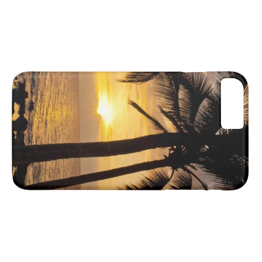 Palmboomzonsondergang Case-Mate iPhone Case (Achterkant (Horizontaal))