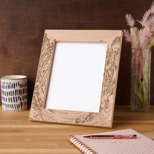 Palmboomzonsondergang Gegraveerde Lijstjes (Links)