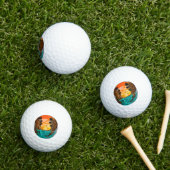 Palmboomzonsondergang Golfballen (Insitu Gras)