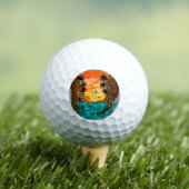 Palmboomzonsondergang Golfballen (Insitu Shirt)