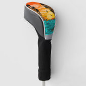 Palmboomzonsondergang Golfheadcover (Schuin)