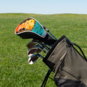 Palmboomzonsondergang Golfheadcover (Insitu)