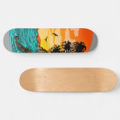 Palmboomzonsondergang Persoonlijk Skateboard (Horizontaal)