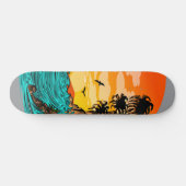 Palmboomzonsondergang Persoonlijk Skateboard (Horizontaal)