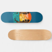 Palmboomzonsondergang Persoonlijk Skateboard (Horizontaal)