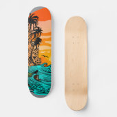 Palmboomzonsondergang Persoonlijk Skateboard (Voorkant)