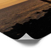 Palmboomzonsondergang Poster (Hoek)