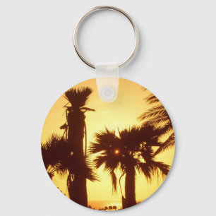 Palmboomzonsondergang Sleutelhanger