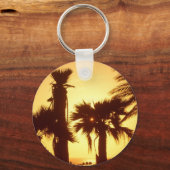 Palmboomzonsondergang Sleutelhanger (Voorkant)
