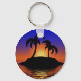 Palmboomzonsondergang Sleutelhanger