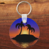 Palmboomzonsondergang Sleutelhanger (Voorkant)