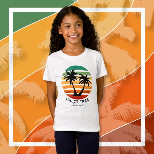 Palmboomzonsondergang T-shirt