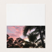 Palmboomzonsondergang Visitekaartje (Buitenkant ongevouwen)