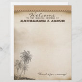 palmbruiloft welkom briefhoofd (Voorkant / Achterkant)