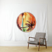 Palmcirkel watercirkel wandkleed (In Situ (horizontaal))