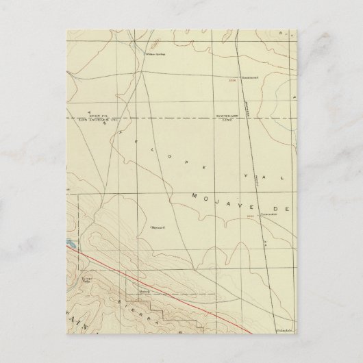 Palmdale quadrangle toont San Andreas Rift Briefkaart (Voorkant)