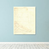 Palmdale quadrangle toont San Andreas Rift Canvas Afdruk (Insitu (Houten vloer))