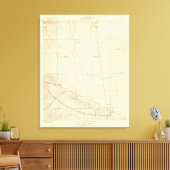 Palmdale quadrangle toont San Andreas Rift Canvas Afdruk (Insitu (Woonkamer))