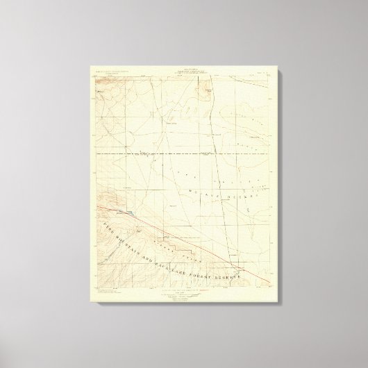 Palmdale quadrangle toont San Andreas Rift Canvas Afdruk (Voorkant)