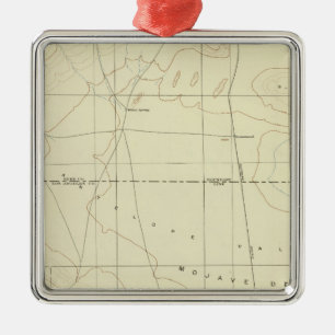 Palmdale quadrangle toont San Andreas Rift Metalen Ornament
