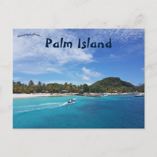 Palmeiland St. Vincent en het Grenadines Briefkaar Briefkaart (Voorkant)