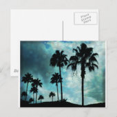 palmen bij schemering briefkaart (Voorkant / Achterkant)