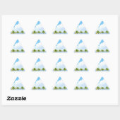 Palmen Blauwe Lucht Wolken Aangepaste Lege Sjabloo Sticker (Vel)