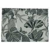 Palmen, bloemen, tropische monstera blad. groot cadeauzakje (Achterkant)