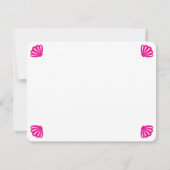 Palmen & Dolfijnen Geel & Roze Persoonlijk Bedankkaart (Achterkant)