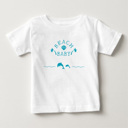Palmen & Dolfijnen Teal Strand Baby (Voorkant)